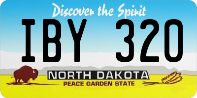 ND license plate IBY320