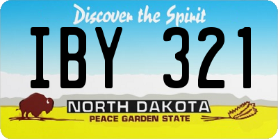 ND license plate IBY321