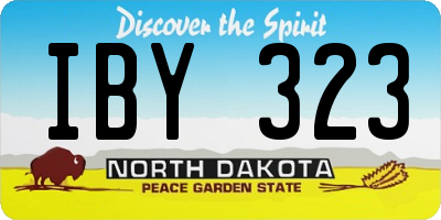 ND license plate IBY323