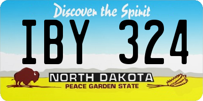 ND license plate IBY324