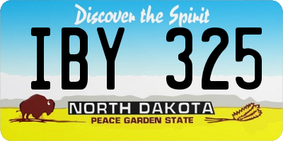 ND license plate IBY325