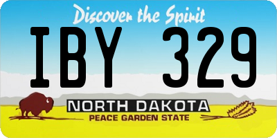 ND license plate IBY329