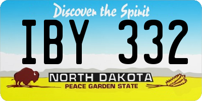 ND license plate IBY332