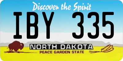 ND license plate IBY335