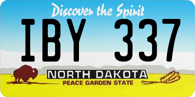 ND license plate IBY337