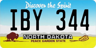 ND license plate IBY344