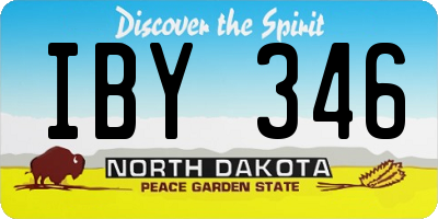 ND license plate IBY346