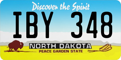 ND license plate IBY348