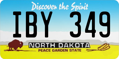 ND license plate IBY349