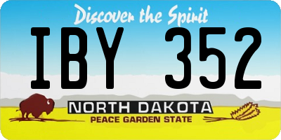 ND license plate IBY352