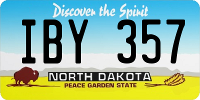 ND license plate IBY357
