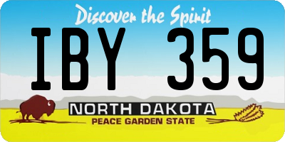 ND license plate IBY359