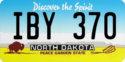 ND license plate IBY370