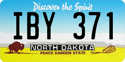ND license plate IBY371