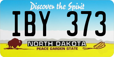 ND license plate IBY373