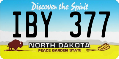 ND license plate IBY377