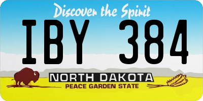 ND license plate IBY384