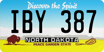 ND license plate IBY387