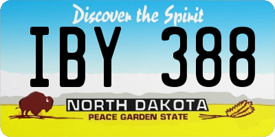 ND license plate IBY388