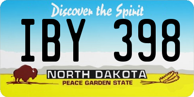 ND license plate IBY398