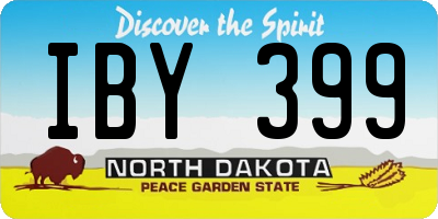 ND license plate IBY399