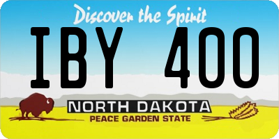 ND license plate IBY400