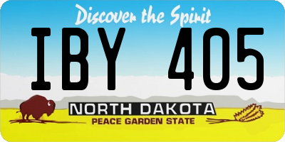 ND license plate IBY405