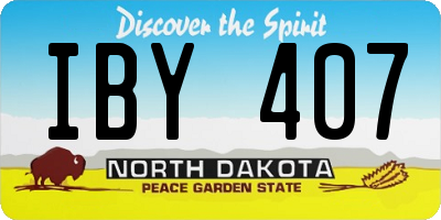 ND license plate IBY407