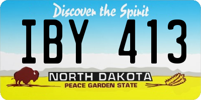 ND license plate IBY413