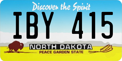 ND license plate IBY415