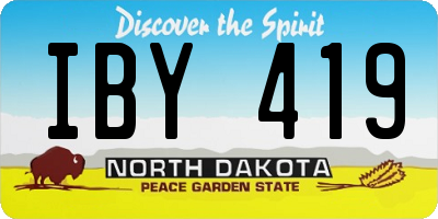 ND license plate IBY419