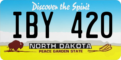 ND license plate IBY420