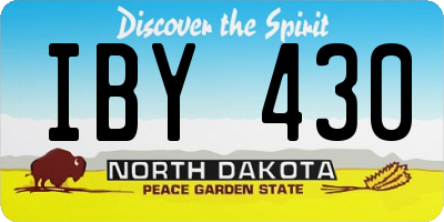 ND license plate IBY430