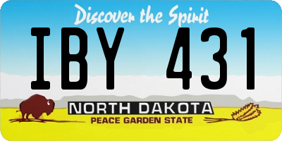 ND license plate IBY431