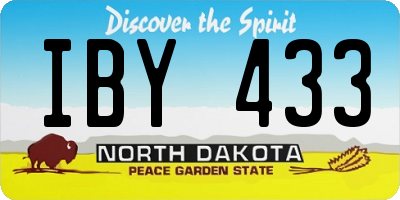 ND license plate IBY433