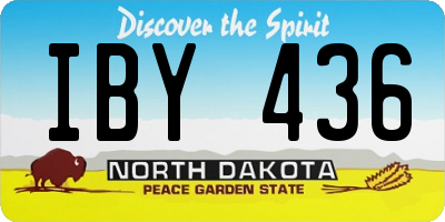 ND license plate IBY436