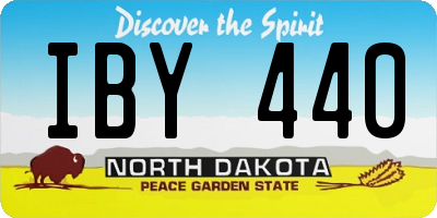 ND license plate IBY440