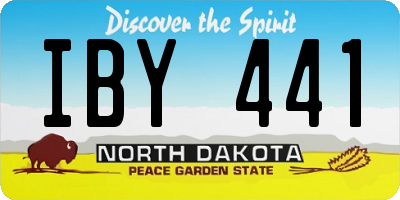 ND license plate IBY441