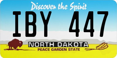 ND license plate IBY447
