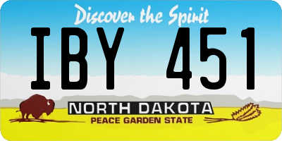 ND license plate IBY451