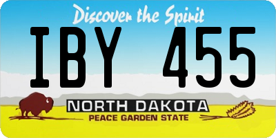 ND license plate IBY455