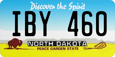 ND license plate IBY460