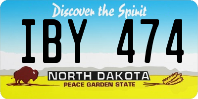 ND license plate IBY474