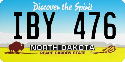 ND license plate IBY476