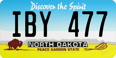 ND license plate IBY477