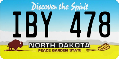 ND license plate IBY478
