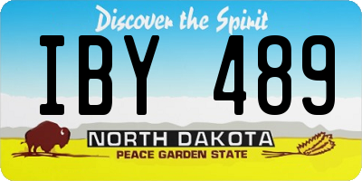 ND license plate IBY489