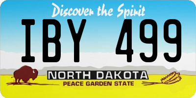 ND license plate IBY499