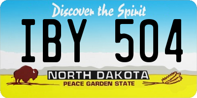 ND license plate IBY504