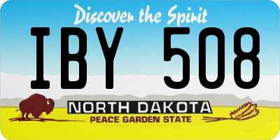 ND license plate IBY508